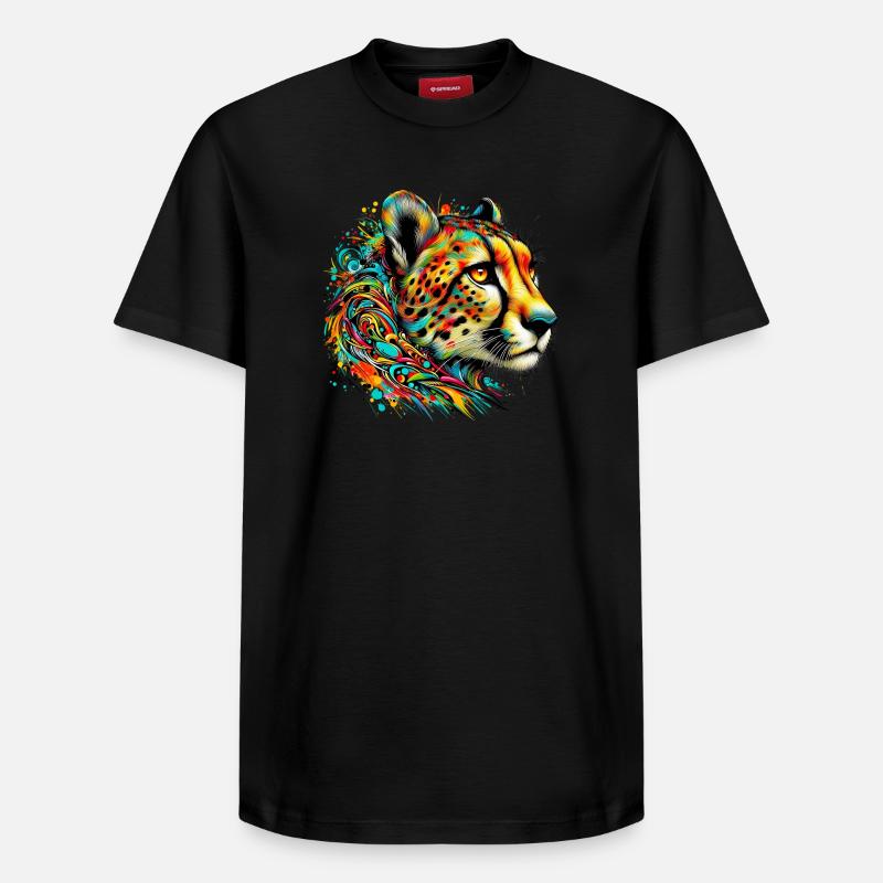 Guépard - T-shirt unisexe décontracté en coton Supima – de SPREAD - noir