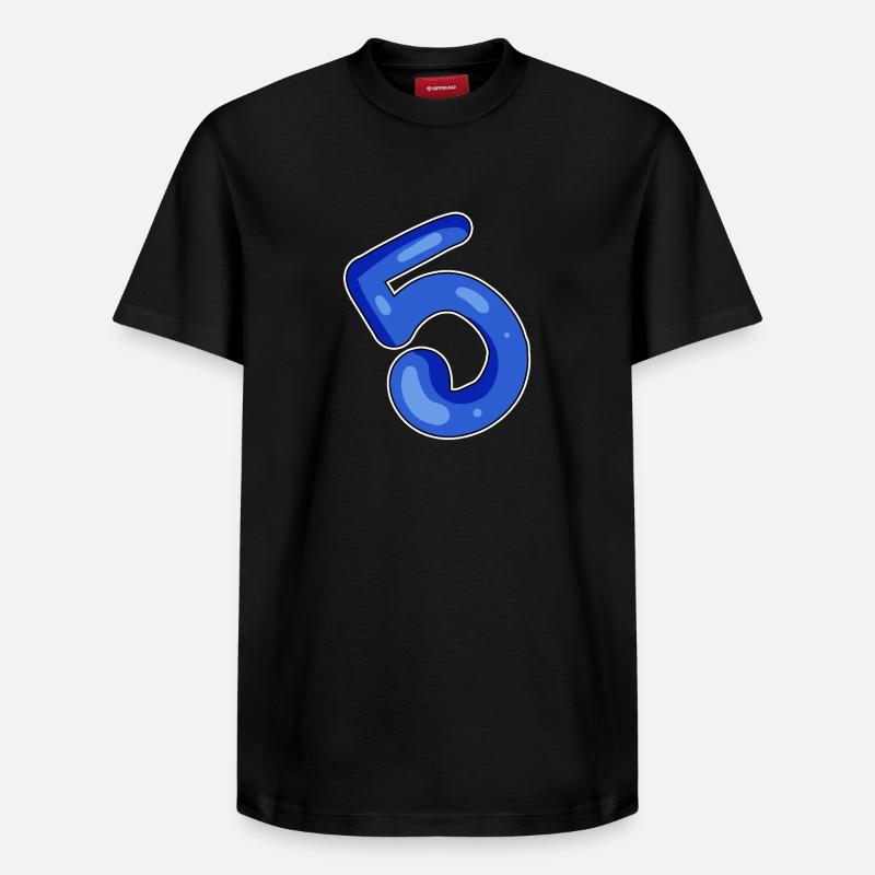 5 Bleu - T-shirt unisexe décontracté en coton Supima – de SPREAD - noir
