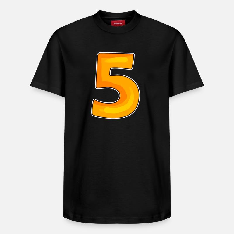 Numéro 5 Numéro - T-shirt unisexe décontracté en coton Supima – de SPREAD - noir