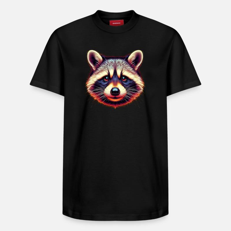 Raton laveur - T-shirt unisexe décontracté en coton Supima – de SPREAD - noir