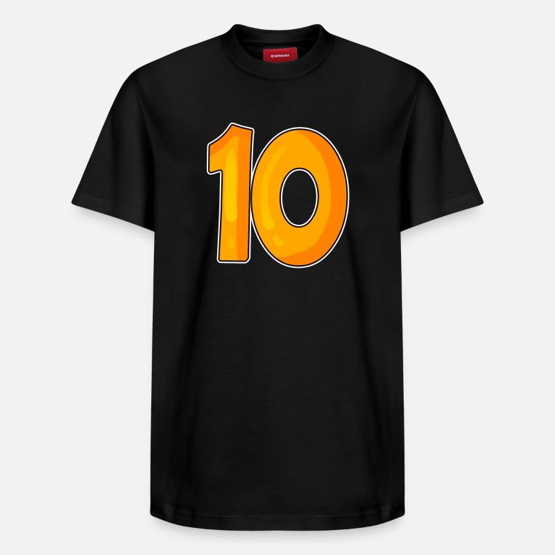 Dix numéros 10 Nombre - T-shirt unisexe décontracté en coton Supima – de SPREAD - noir