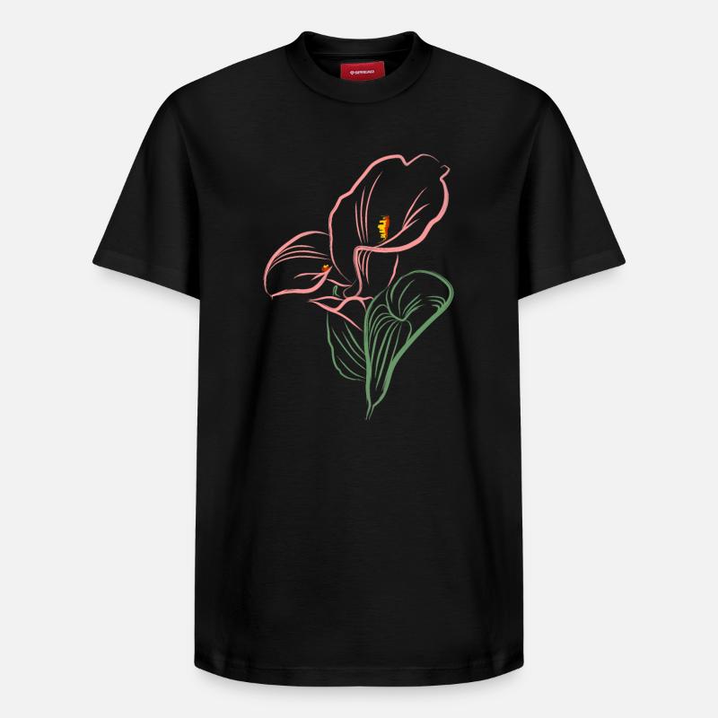 CALLA SoftPink - T-shirt unisexe décontracté en coton Supima – de SPREAD - noir