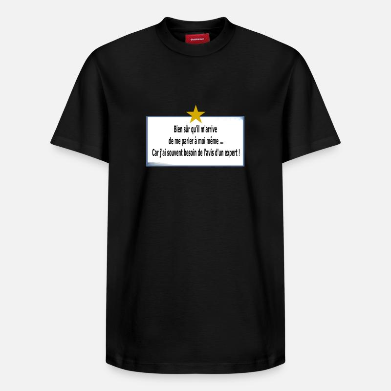 Ich rede mit mir selbst - Relaxed Unisex Supima Cotton T-Shirt – von SPREAD - Schwarz