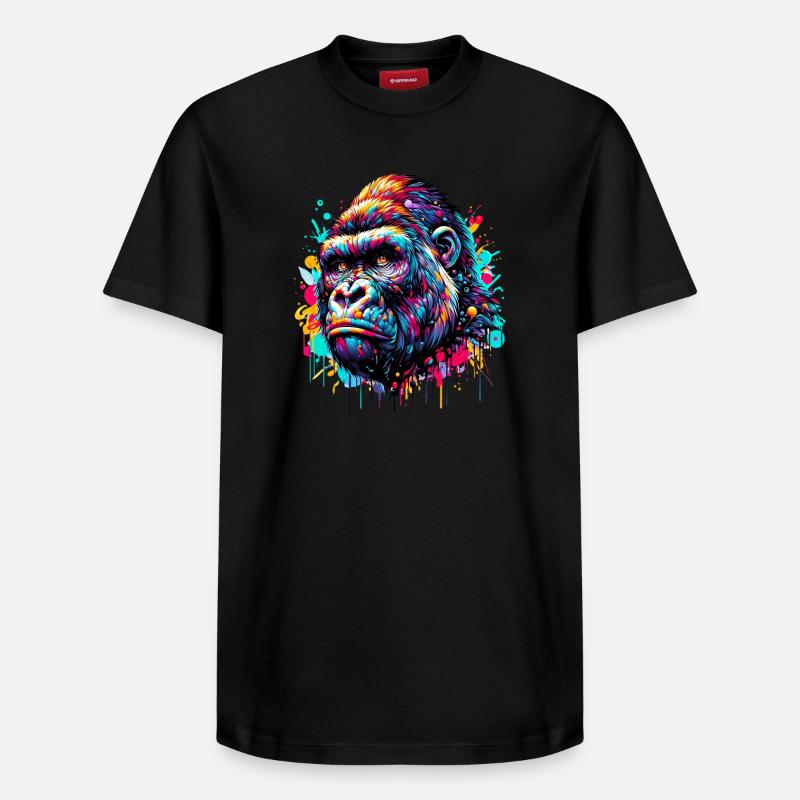 Gorilla - Relaxed Unisex Supima Cotton T-Shirt – von SPREAD - Schwarz