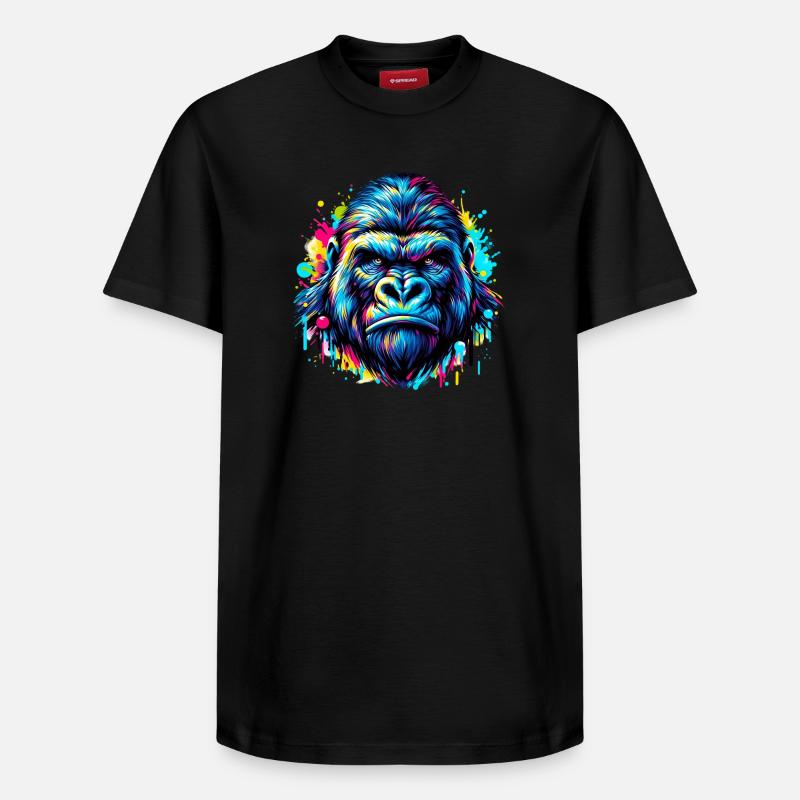 Gorilla - Relaxed Unisex Supima Cotton T-Shirt – von SPREAD - Schwarz