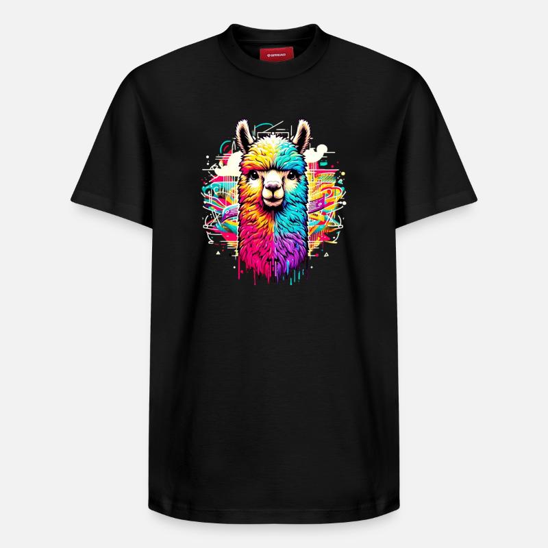 Alpaga - T-shirt unisexe décontracté en coton Supima – de SPREAD - noir
