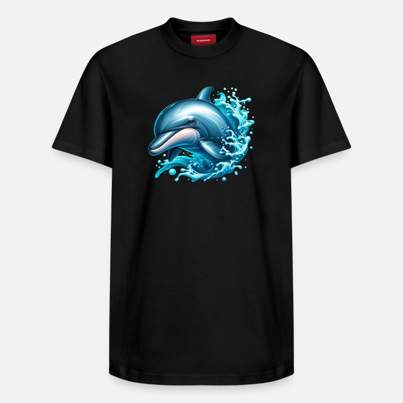 Dauphin - T-shirt unisexe décontracté en coton Supima – de SPREAD - noir