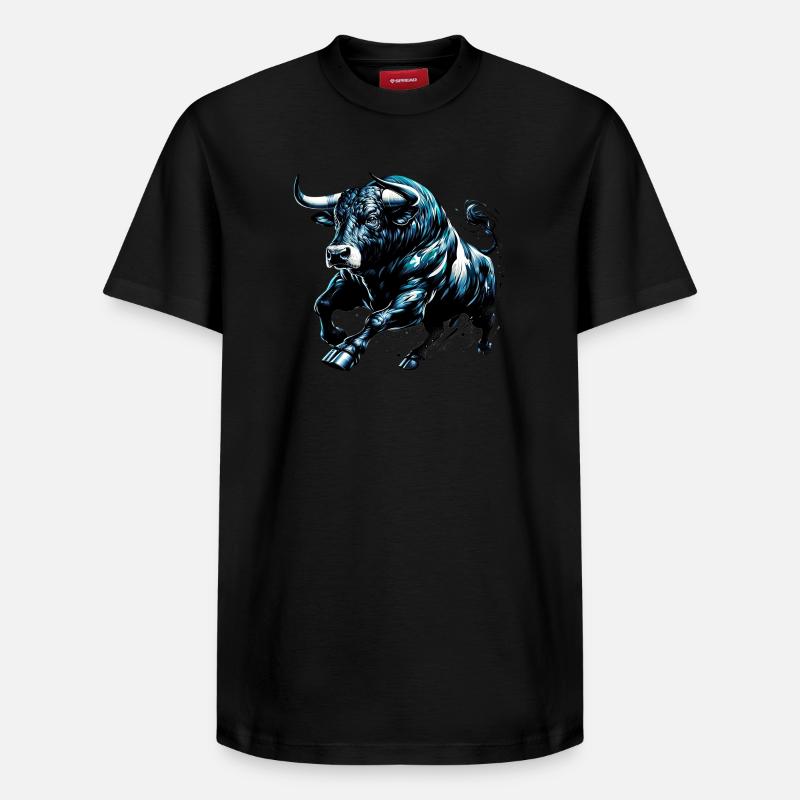 Taureau - T-shirt unisexe décontracté en coton Supima – de SPREAD - noir