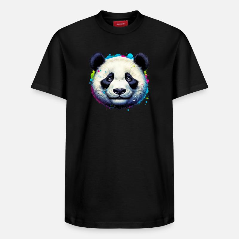 Panda - Relaxed Unisex Supima Cotton T-Shirt – von SPREAD - Schwarz