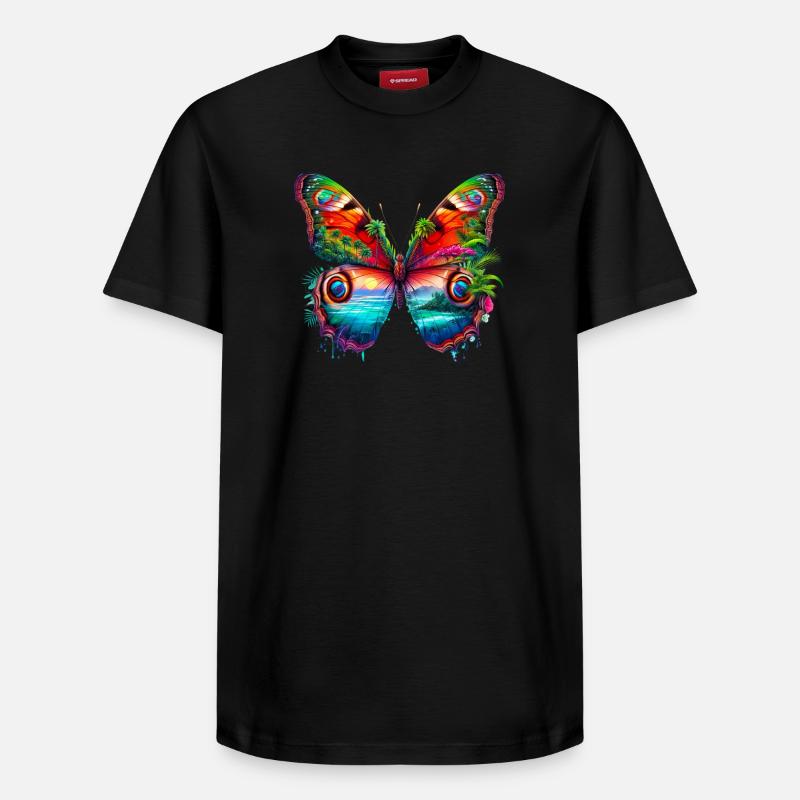 Papillon - T-shirt unisexe décontracté en coton Supima – de SPREAD - noir