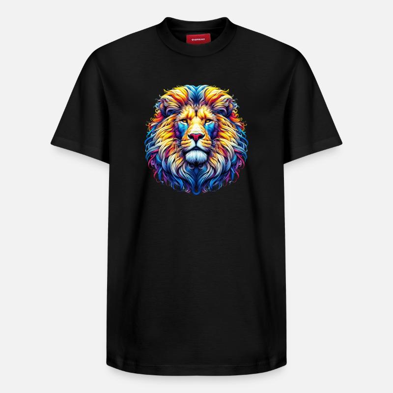 Lion - T-shirt unisexe décontracté en coton Supima – de SPREAD - noir