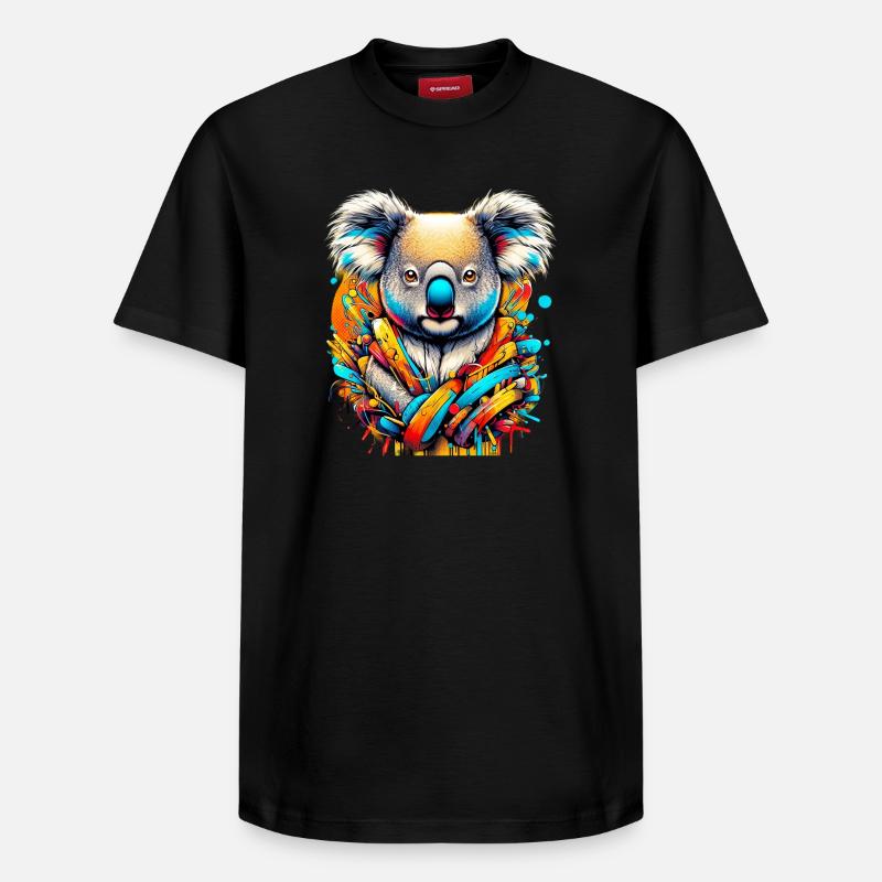 Koala - Relaxed Unisex Supima Cotton T-Shirt – von SPREAD - Schwarz