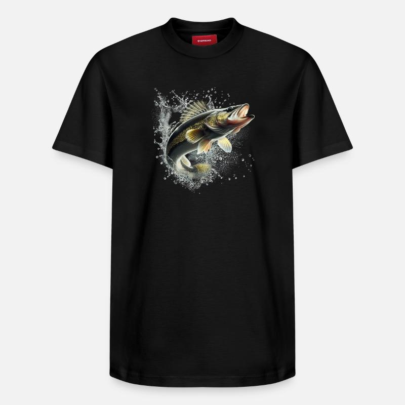 Poisson - T-shirt unisexe décontracté en coton Supima – de SPREAD - noir
