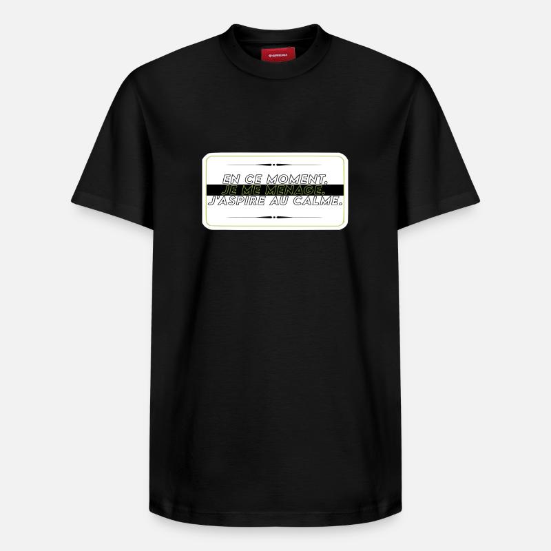 Je me ménage - T-shirt unisexe décontracté en coton Supima – de SPREAD - noir