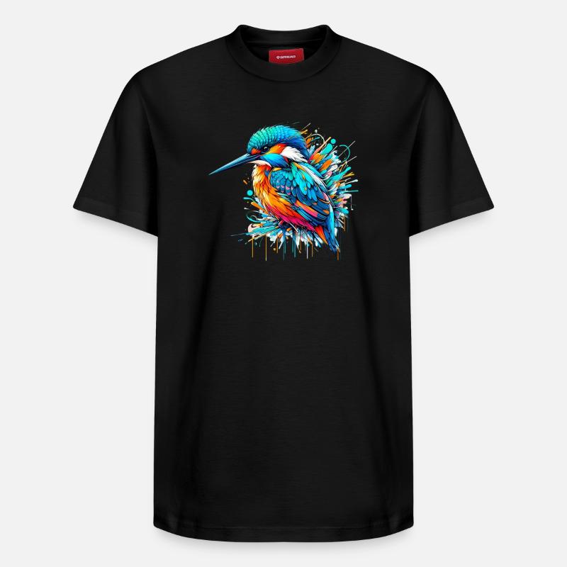 Eisvogel - Relaxed Unisex Supima Cotton T-Shirt – von SPREAD - Schwarz