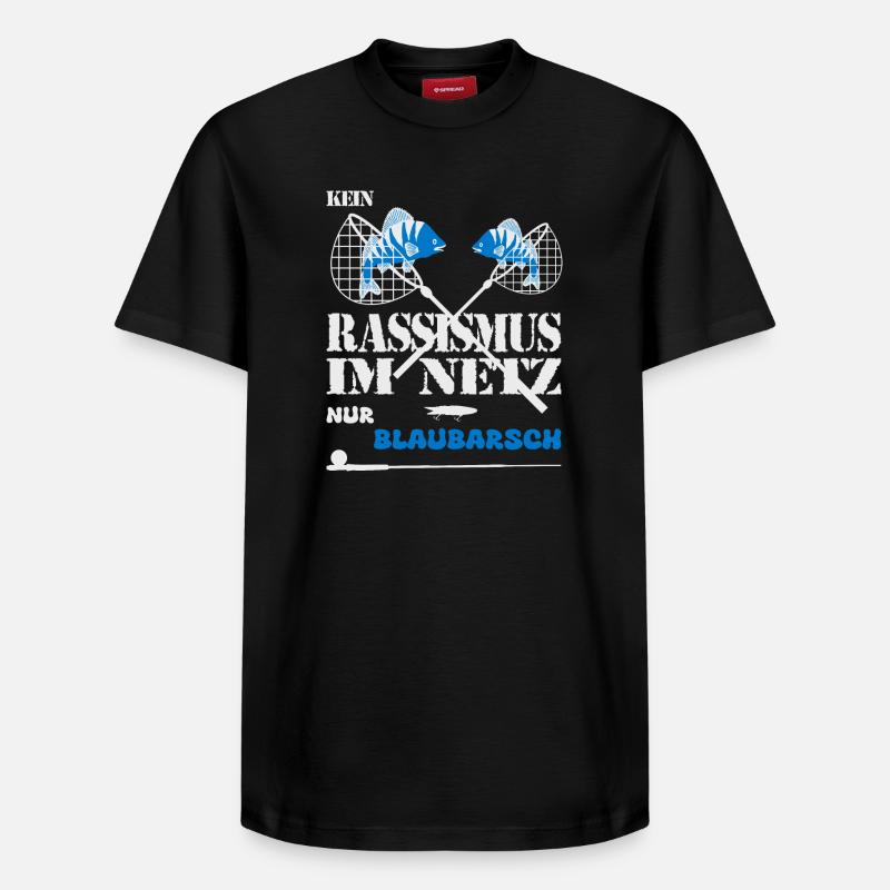 Pas de racisme sur Internet - T-shirt unisexe décontracté en coton Supima – de SPREAD - noir