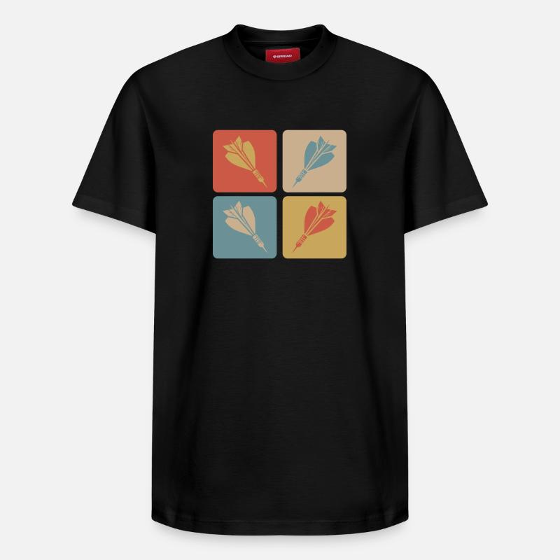 Design de fléchettes - T-shirt unisexe décontracté en coton Supima – de SPREAD - noir