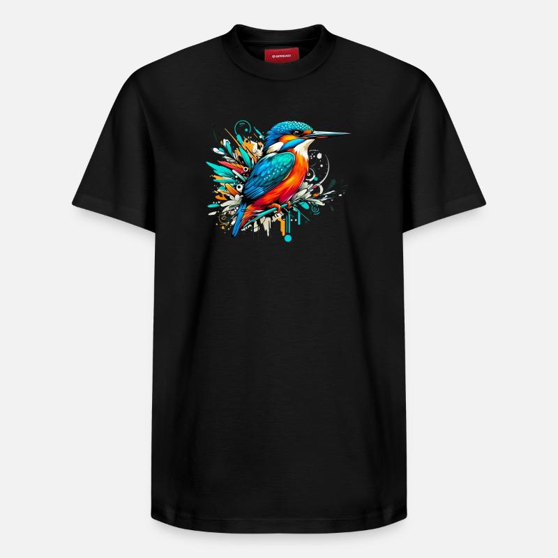 Martin-pêcheur - T-shirt unisexe décontracté en coton Supima – de SPREAD - noir