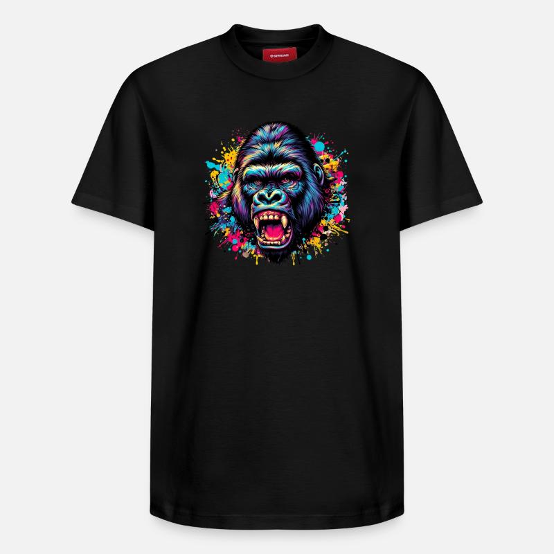 Gorilla - Relaxed Unisex Supima Cotton T-Shirt – von SPREAD - Schwarz