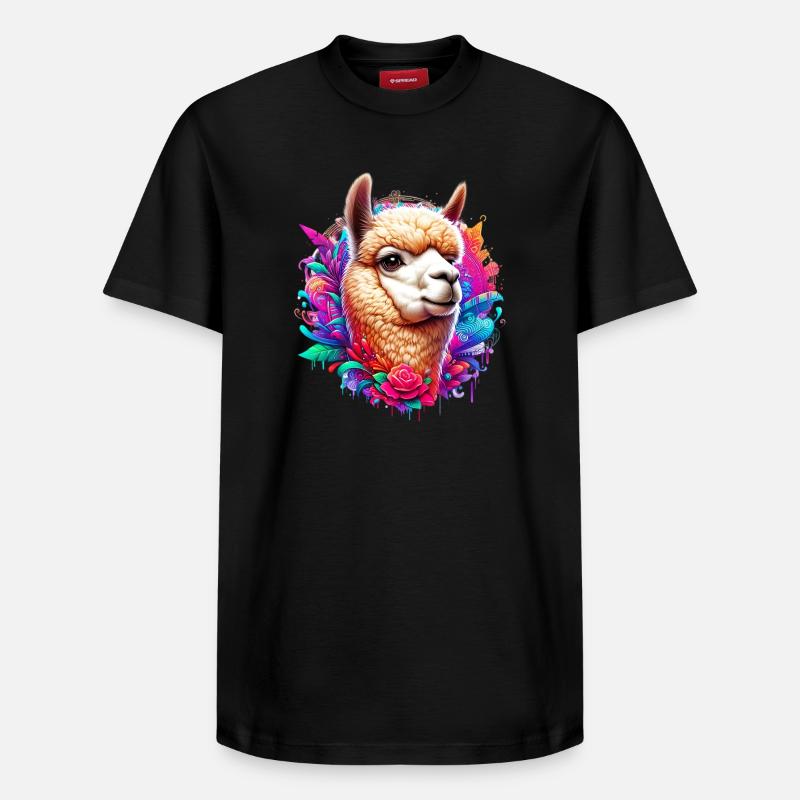 Alpaga - T-shirt unisexe décontracté en coton Supima – de SPREAD - noir