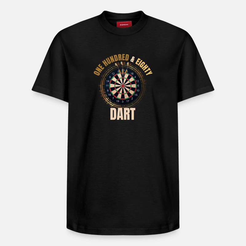 One hundred and eighty - Dart - Relaxed Unisex Supima Cotton T-Shirt – von SPREAD - Schwarz