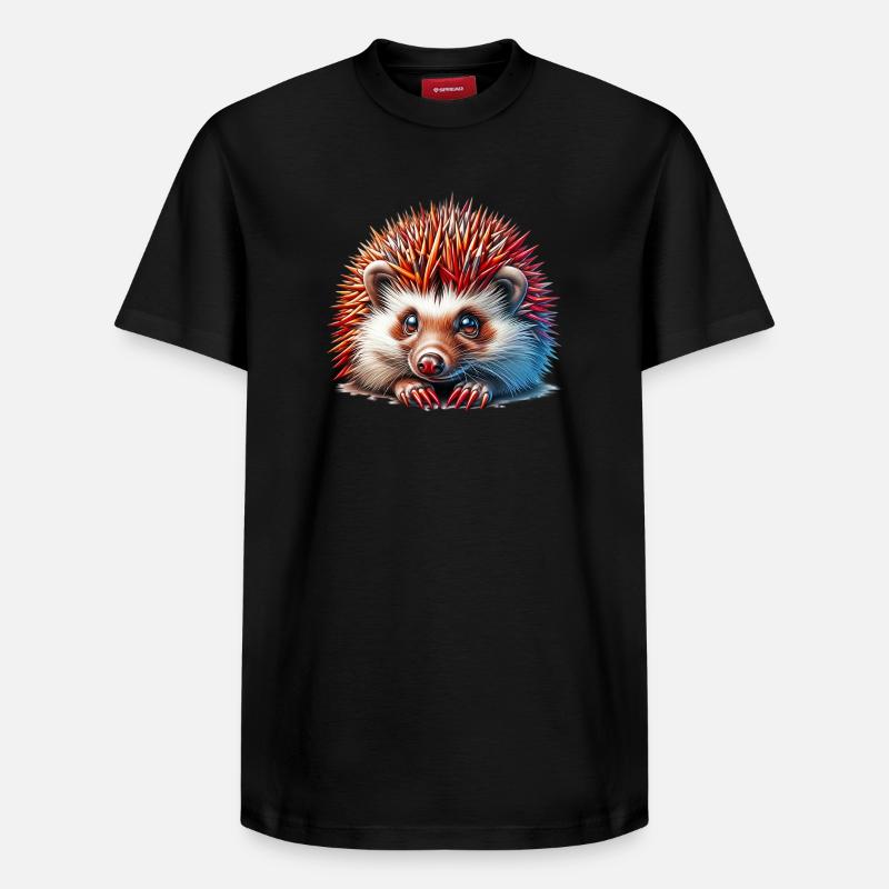 Hérisson - T-shirt unisexe décontracté en coton Supima – de SPREAD - noir