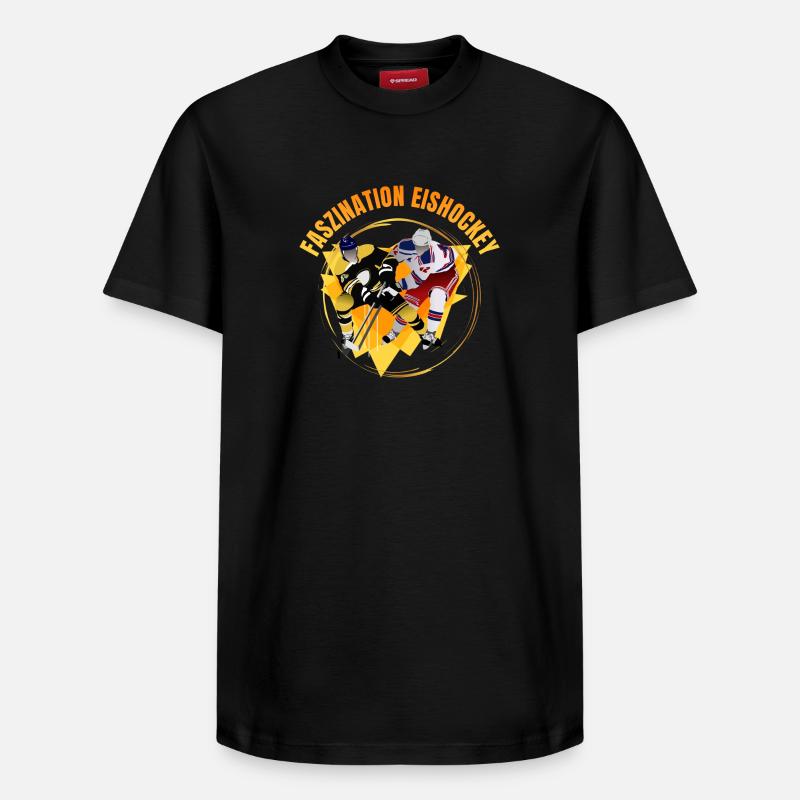 Faszination Eishockey - Relaxed Unisex Supima Cotton T-Shirt – von SPREAD - Schwarz