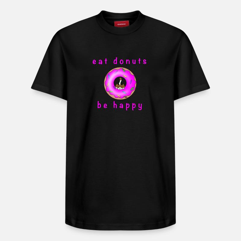 Chat avec Donat - T-shirt unisexe décontracté en coton Supima – de SPREAD - noir