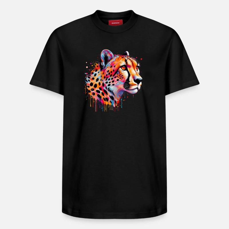 Gepard - Relaxed Unisex Supima Cotton T-Shirt – von SPREAD - Schwarz