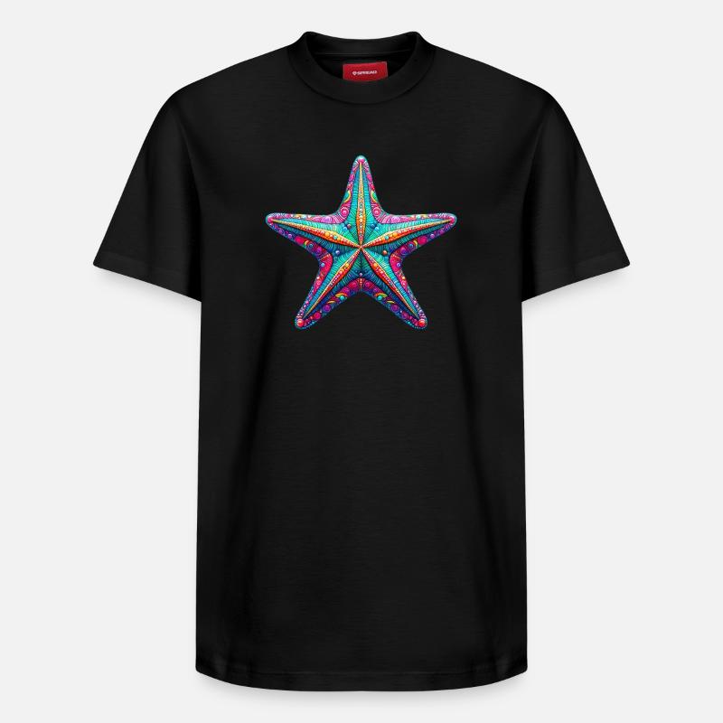 Seestern - Relaxed Unisex Supima Cotton T-Shirt – von SPREAD - Schwarz