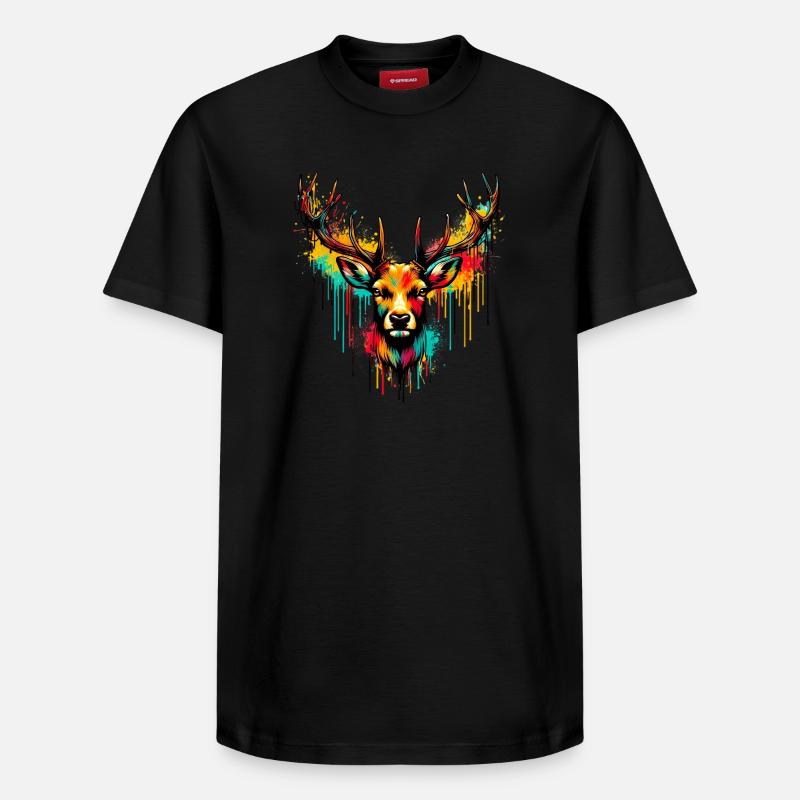 Hirsch - Relaxed Unisex Supima Cotton T-Shirt – von SPREAD - Schwarz