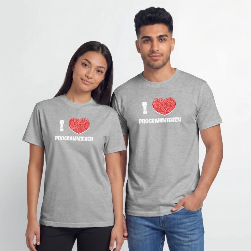 Developer Heart Programmer Statement Computer Science Relaxed Unisex Supima Cotton T-Shirt – by SPREAD