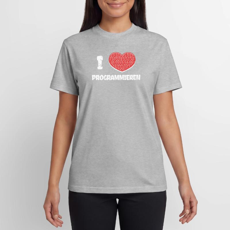 Developer Heart Programmer Statement Computer Science Relaxed Unisex Supima Cotton T-Shirt – by SPREAD