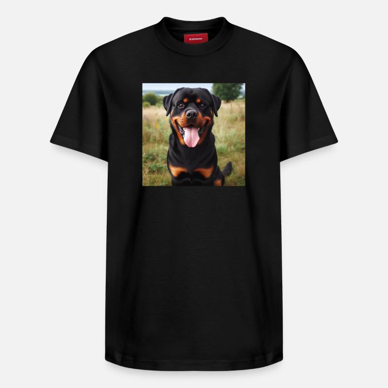 Rottweiler - T-shirt unisexe décontracté en coton Supima – de SPREAD - noir