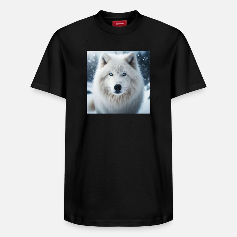 Loup arctique - T-shirt unisexe décontracté en coton Supima – de SPREAD - noir
