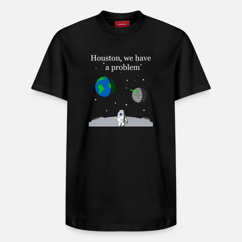 Houston We Have a Problem - Relaxed Unisex Supima Cotton T-Shirt – von SPREAD - Schwarz