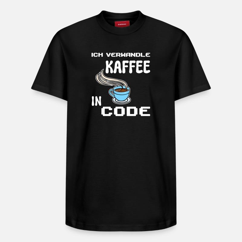 Developer Computerfreak Statement Coden Skripting - Relaxed Unisex Supima Cotton T-Shirt – von SPREAD - Schwarz