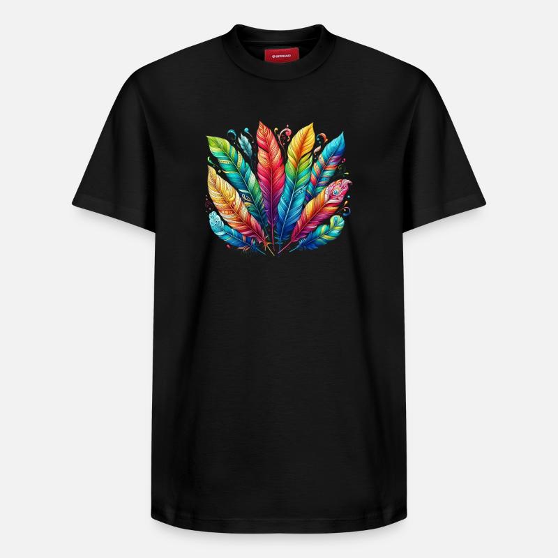 Plume plume stylo stylos - T-shirt unisexe décontracté en coton Supima – de SPREAD - noir