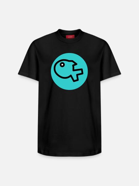 little fish - Relaxed Unisex Supima Cotton T-Shirt – by SPREAD - black