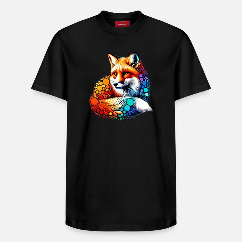 Renard - T-shirt unisexe décontracté en coton Supima – de SPREAD - noir