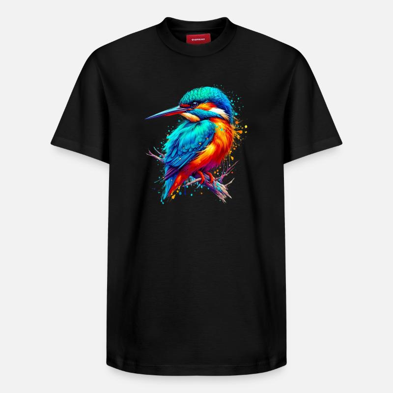 Martin-pêcheur - T-shirt unisexe décontracté en coton Supima – de SPREAD - noir
