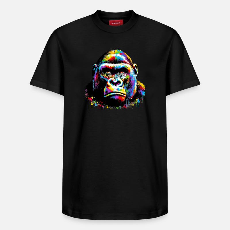 Gorilla - Relaxed Unisex Supima Cotton T-Shirt – von SPREAD - Schwarz