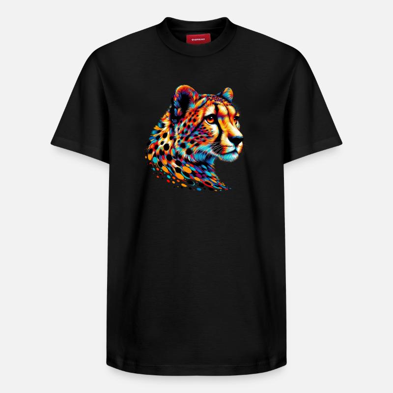 Gepard - Relaxed Unisex Supima Cotton T-Shirt – von SPREAD - Schwarz