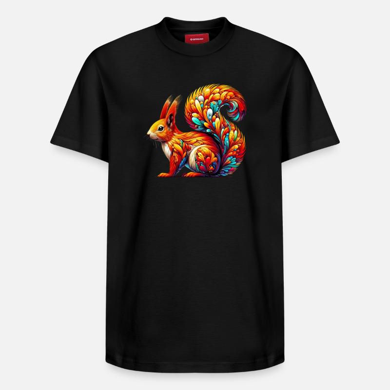 Eichhörnchen - Relaxed Unisex Supima Cotton T-Shirt – von SPREAD - Schwarz