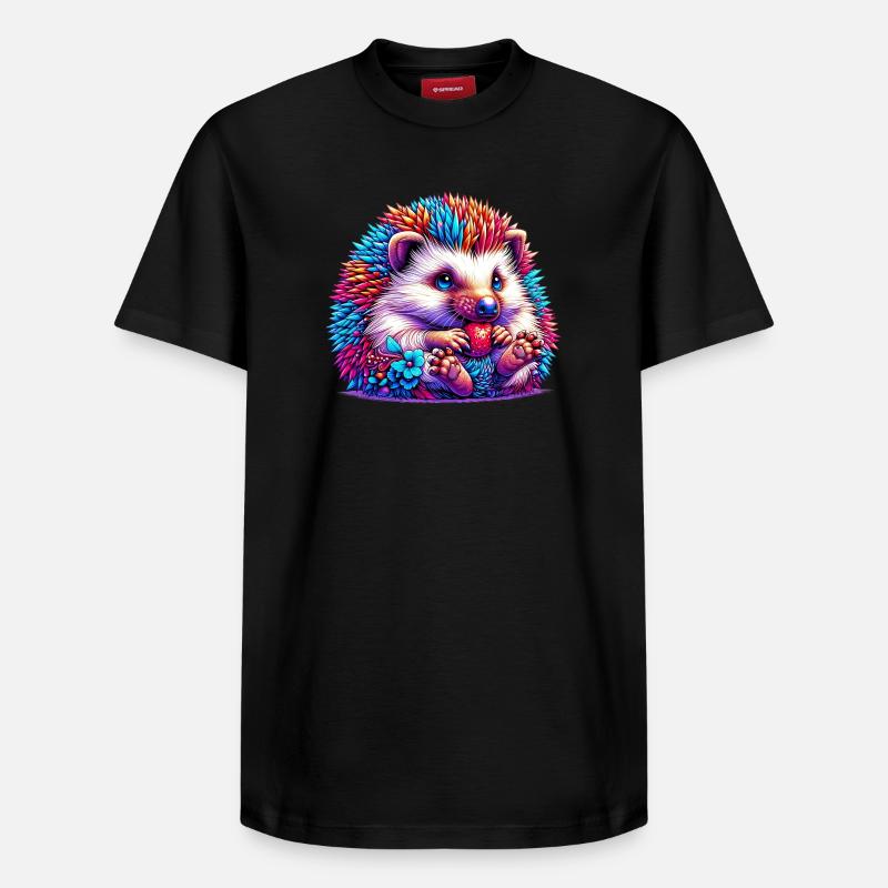 Hérisson - T-shirt unisexe décontracté en coton Supima – de SPREAD - noir