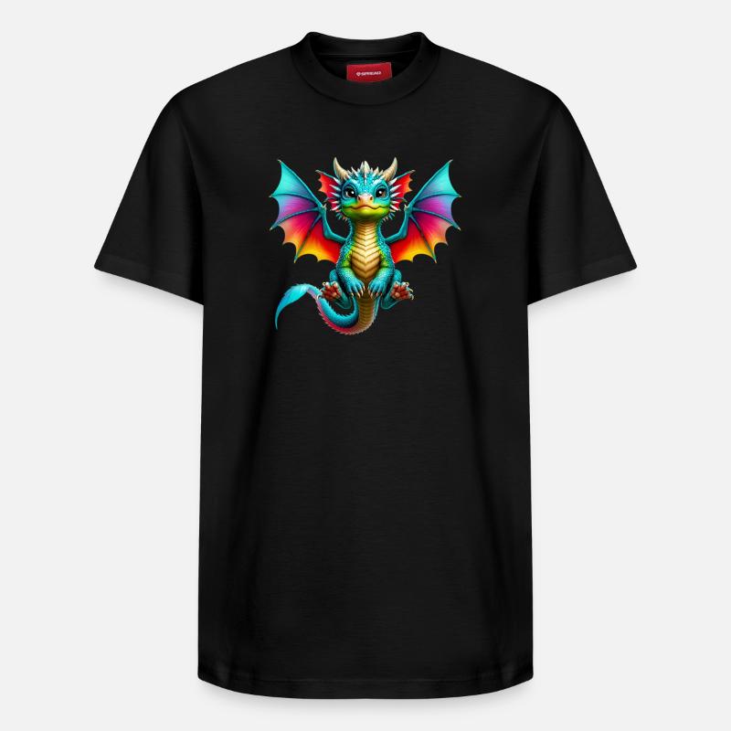 Dragon - T-shirt unisexe décontracté en coton Supima – de SPREAD - noir