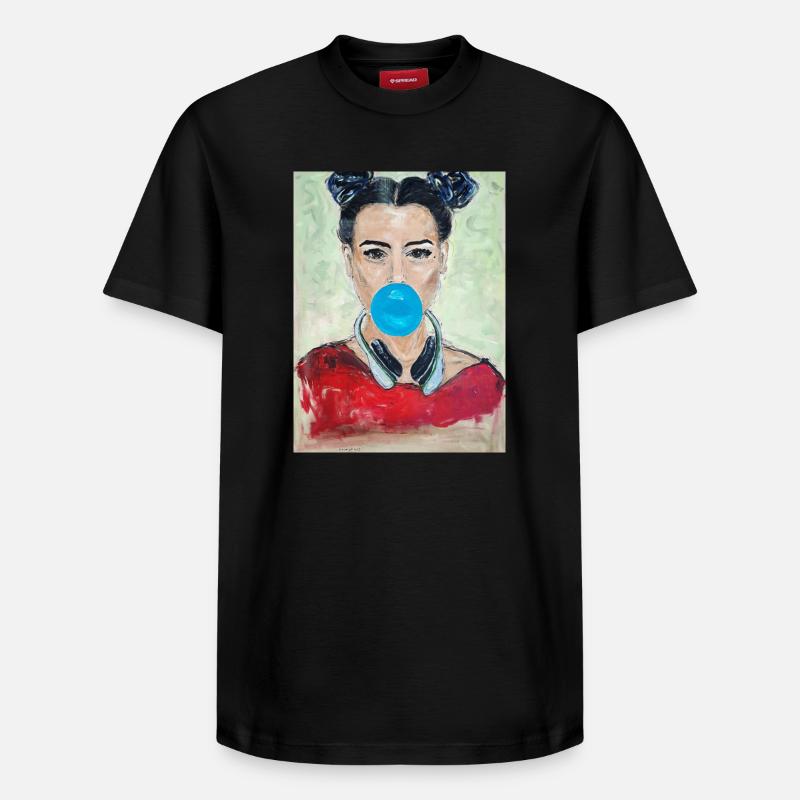 Bubble Fun - Relaxed Unisex Supima Cotton T-Shirt – von SPREAD - Schwarz
