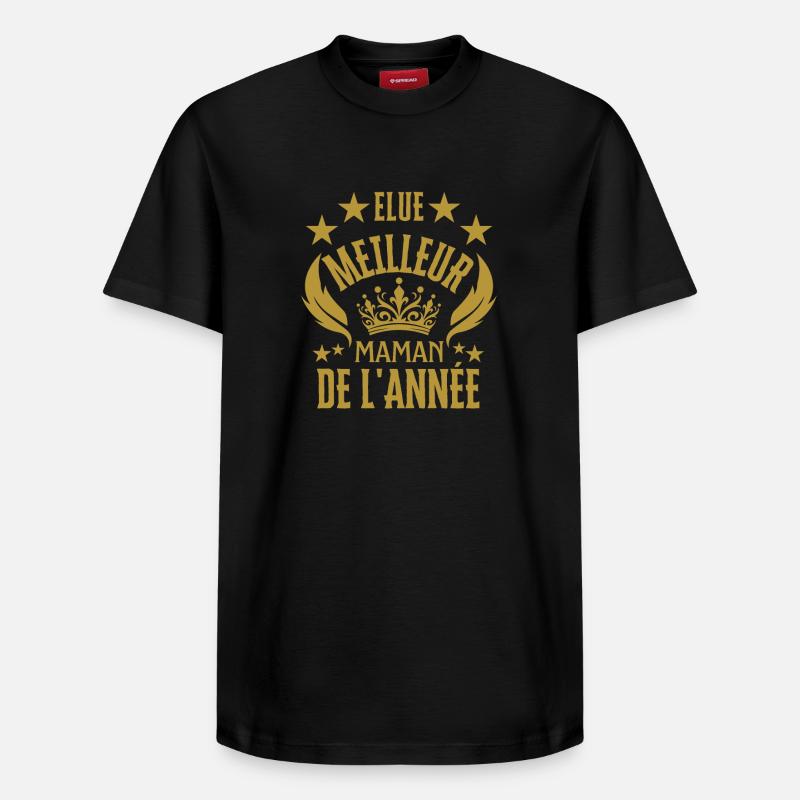 meilleure maman de l'année - T-shirt unisexe décontracté en coton Supima – de SPREAD - noir