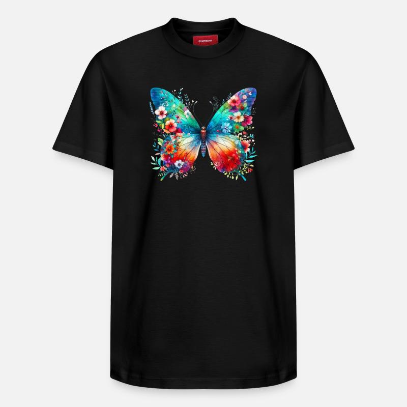 Papillon - T-shirt unisexe décontracté en coton Supima – de SPREAD - noir