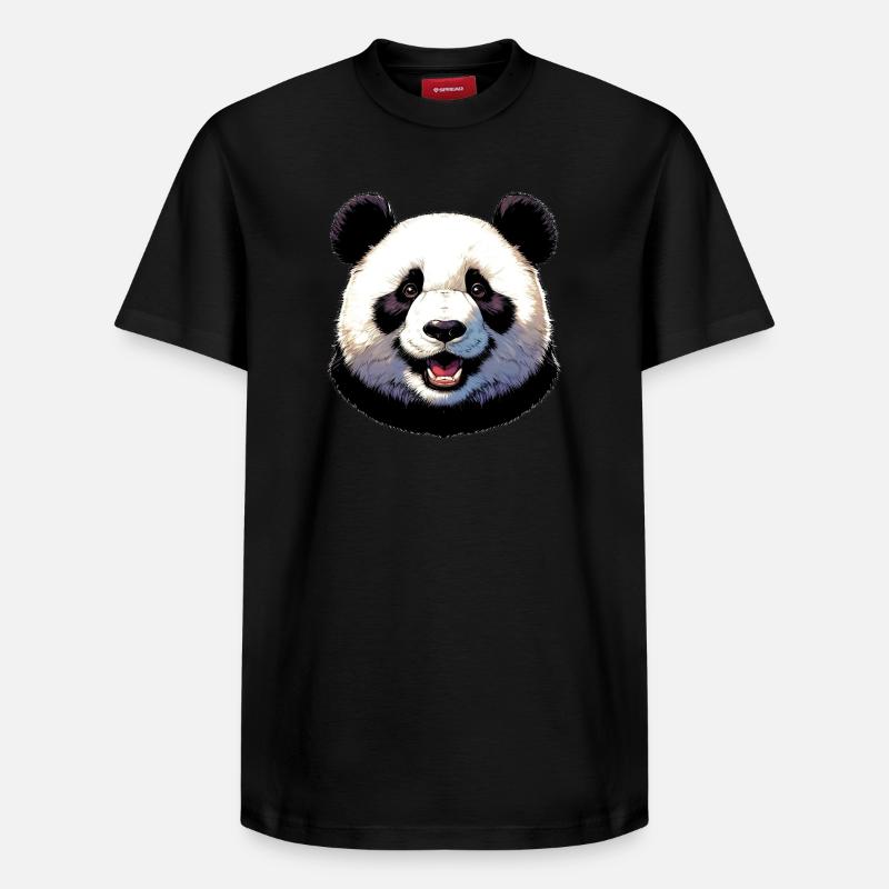 Panda - T-shirt unisexe décontracté en coton Supima – de SPREAD - noir